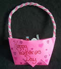 Paper Valentine's day craft - candy cup